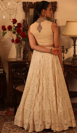 Naimah Ivory coset & skirt set