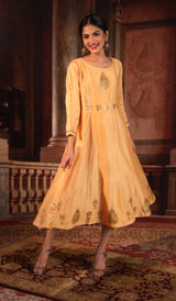 NAZANA mango yellow tunic dress